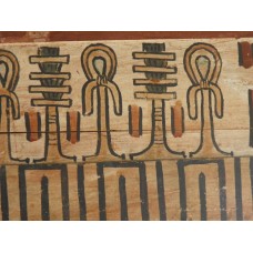 Lid of the coffin of Soter, alternating ankh, djed
